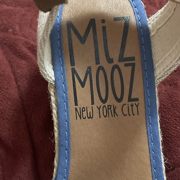 NIB Miz Mooz Women's Malena Wedge Sandals Ocean Blue Leather Women 38 Spain NEW - Picture 16 of 16